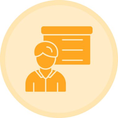 Adamım. Web simgesi basit illüstrasyon