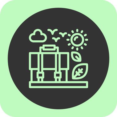 Eşsiz ekoloji vektör çizgisi simgesi