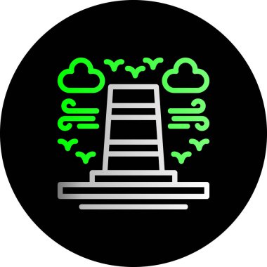 güzel bulutlu hava vektör çizgisi tasarımı