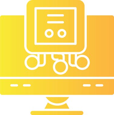 Bilgisayar. Web simgesi basit illüstrasyon