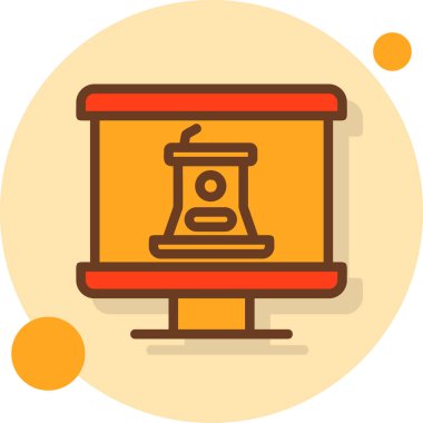 Bir fener simgesinin vektör illüstrasyonu