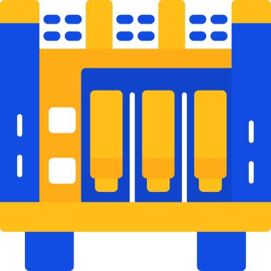 Bina. Web simgesi basit illüstrasyon