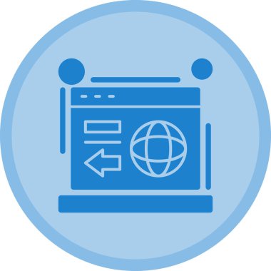 Tarayıcı. Web simgesi basit illüstrasyon