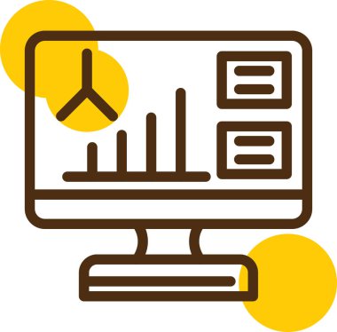 veri analiz simgesi, vektör çizimi, beyaz arkaplan üzerinde