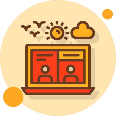 Çizgi film simgesinin vektör çizimi