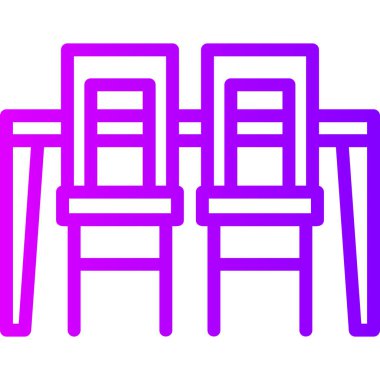 Sandalye. Web simgesi basit illüstrasyon