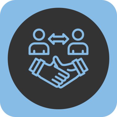 Vektör el sıkışma simgesi illüstrasyonu   