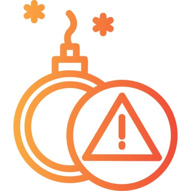 Uyarı. Web simgesi basit illüstrasyon