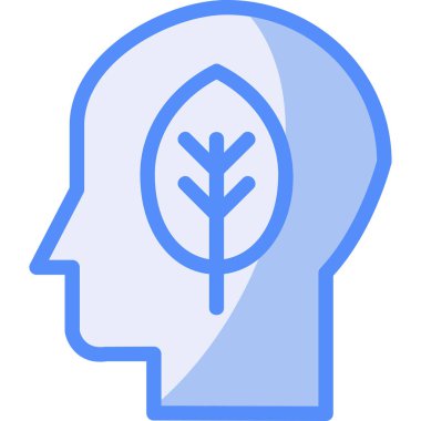 İnsan kafası. Basit simge