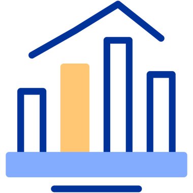 Bina. Web simgesi basit illüstrasyon