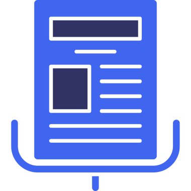 Haberler. Web simgesi basit illüstrasyon