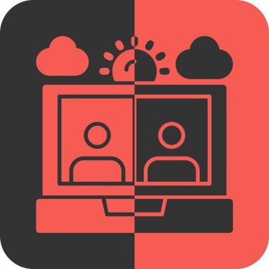 bulut ağ simge vektör çizim