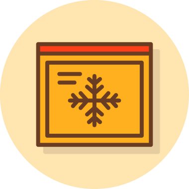 Kar Tanesi simgesi, Yılbaşı vektör illüstrasyonu