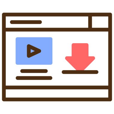 Simge indir, vektör illüstrasyonu