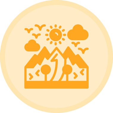 Bir ağaç simgesinin vektör illüstrasyonu