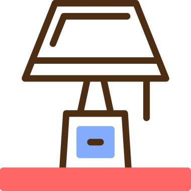 masa lambası web simgesi, basit vektör illüstrasyonu