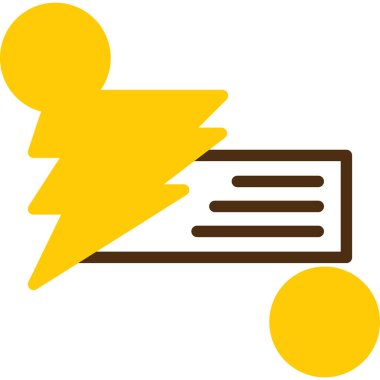 Yıldırım. Web simgesi basit illüstrasyon