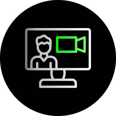 Bilgisayar simgesinin vektör illüstrasyonu