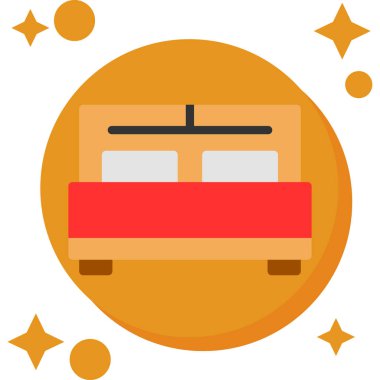 Bir yıldızlı kırmızı arabanın vektör çizimi