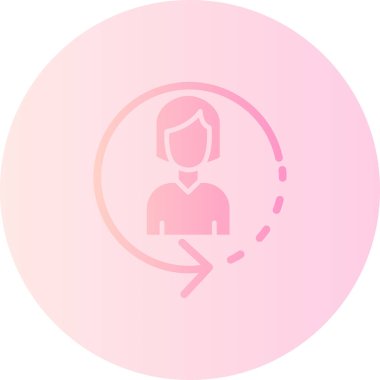 Bir kadın simgesinin vektör illüstrasyonu