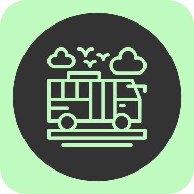 bus simgesi vektör illüstrasyonu