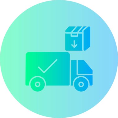 Teslimat. Web simgesi basit illüstrasyon