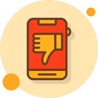 telefon aşağı vektör illüstrasyonu