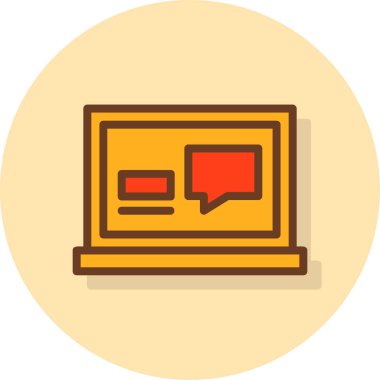 Bilgisayar. Web simgesi basit illüstrasyon