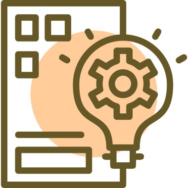 Bir fikrim var. Web simgesi basit illüstrasyon