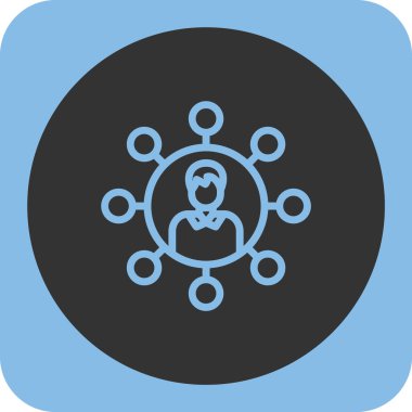 Düz bağlantı simgesi, vektör, illüstrasyon