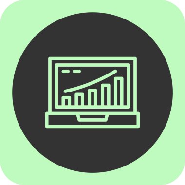 İş ve finans ikonu dijital web 'in vektör illüstrasyonu