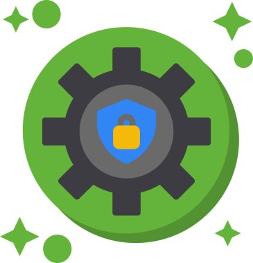 güvenlik koruma simgesi düz stil