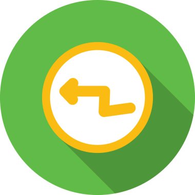 Okla çevreci bir daireye sahip yuvarlak bir simgenin vektör çizimi