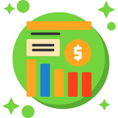 finansal grafik vektör simgesi