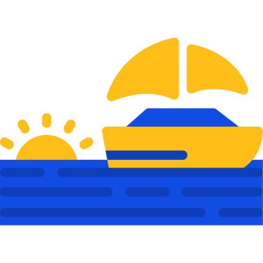 Tekne. Web simgesi basit illüstrasyon