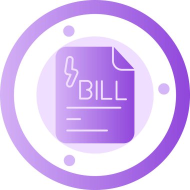 Kişisel ve ticari kullanım için fatura vektör simgesi modern basit illüstrasyon