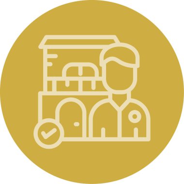 Modern yapı simgesinin vektör illüstrasyonu