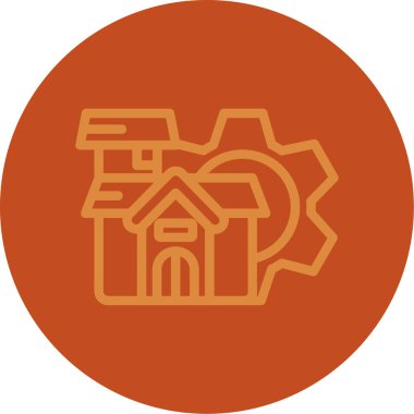 Modern ev simgesinin vektör illüstrasyonu