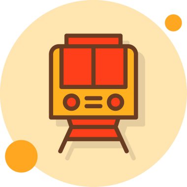 tren. Web simgesi basit illüstrasyon