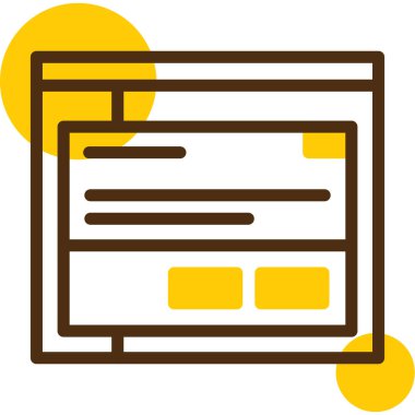 İnternet sitesi. Web simgesi basit illüstrasyon