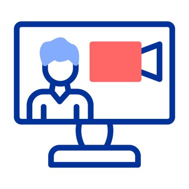 Video seslenmek kutsal kişilerin resmi, vektör çizim