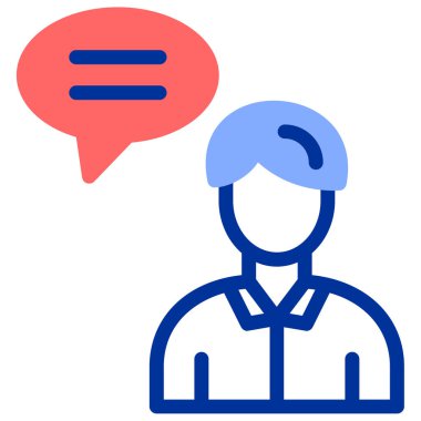 Steteskoplu bir doktor. Web simgesi basit illüstrasyon