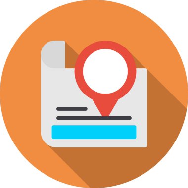 konum haritası simgesi düz biçimli