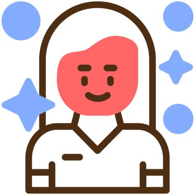 Yüz. Web simgesi basit illüstrasyon