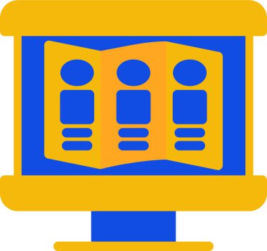 Bilgisayar monitörü. Basit resimleme