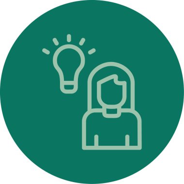 Benzersiz yaratıcı fikir vektör çizgisi simgesi