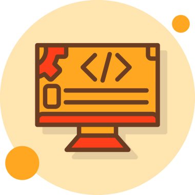 programlama kodu kodlama simgesi doldurulmuş ana hatlar biçiminde