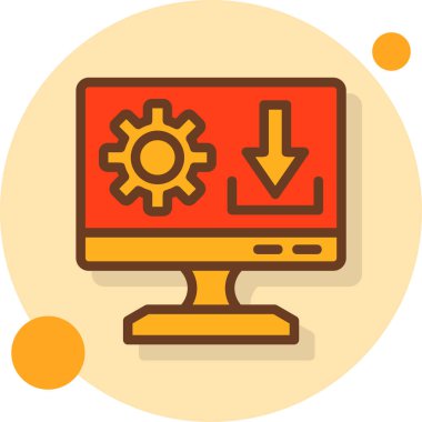 Bilgisayar Ayarları. Basit illüstrasyon