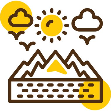 Güneşli bir bulutun arka planının vektör çizimi