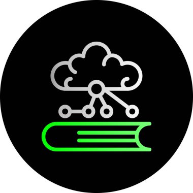 bulut hesaplama vektör çizgisi simgesi